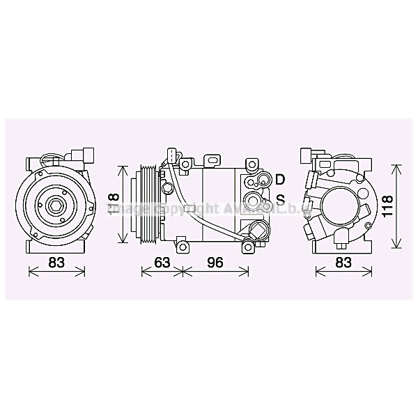 CMPRSSR KIA PICANTO 12-18 image