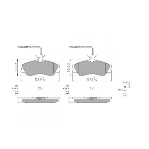 BRK PAD SET FT CITRO?N PEUGEOT 93-15 image