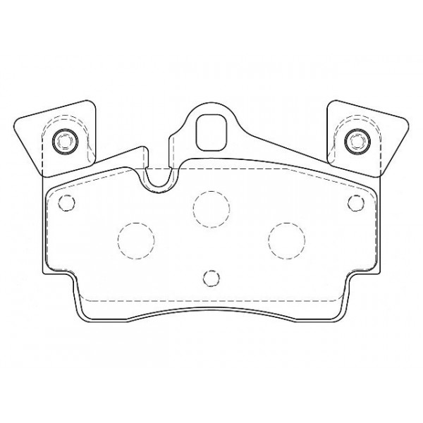 BRK PAD SET R AUDI PORSCHE 02-15 image