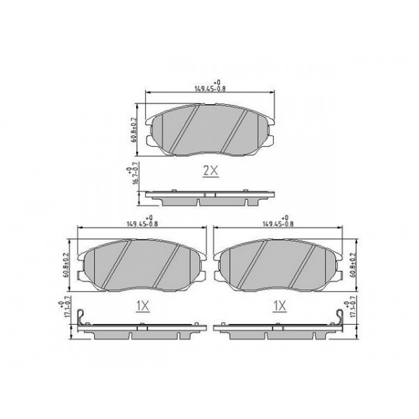 BRK PAD SET FT HYUNDAI KIA SSANGYONG 99-23 image