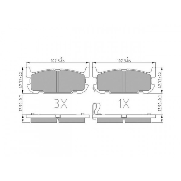 BRK PAD SET R MAZDA 98-05 image