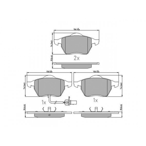 BRK PAD SET FT FORD SEAT VW 95-10 image