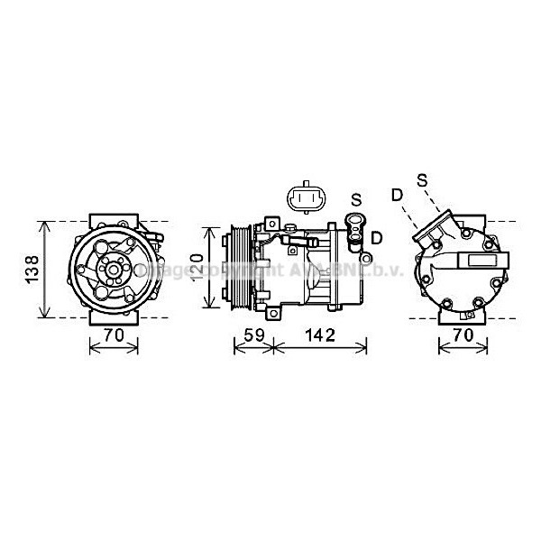 COMPRESSOR SAAB 43711 10-12 image