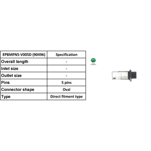 AIR MASS METER NISS 02-16 image