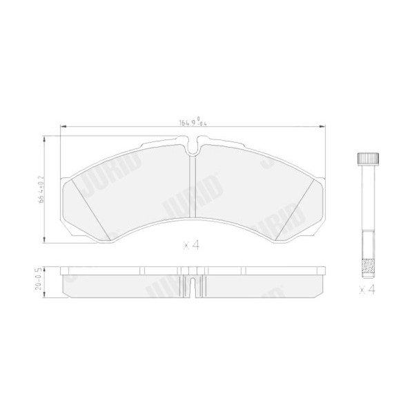 Brake Pad Set - Disc Brake Iveco 14-16 image