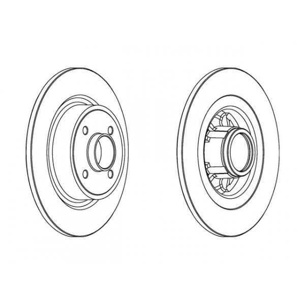 SGL BRK DISC R NO BEARING MEGANE 99-04 image