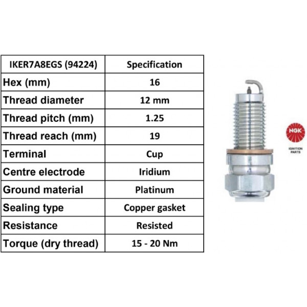 Spark Plug Audi Seat Skoda VW 15-24 image