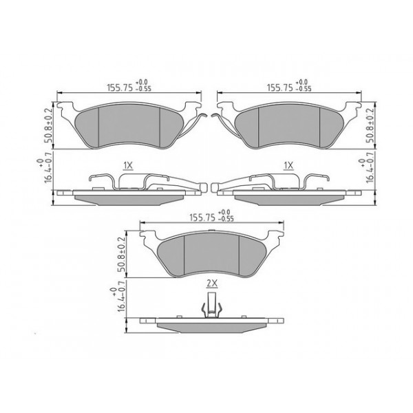 BRK PAD SET R CHRYSLER DODGE JEEP 94-08 image