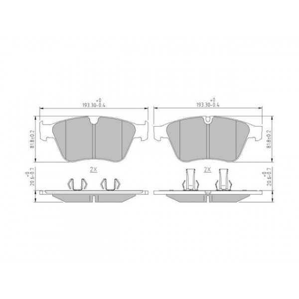 BRK PAD SET FT MERCEDES 06-11 image