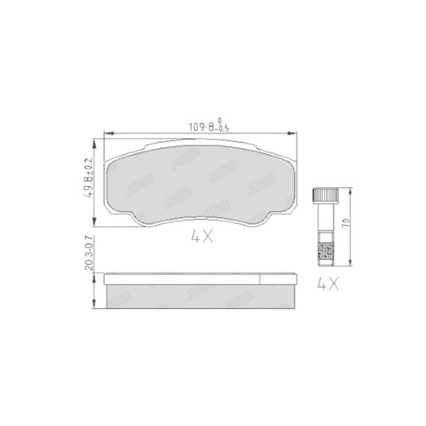 Brake Pad Set - Disc Brake Citroen Fiat Peugeot 01-11 image