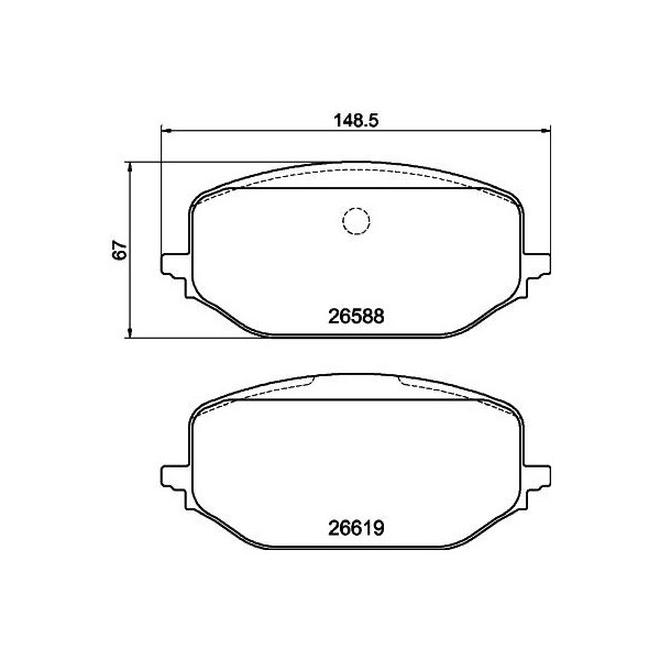 Brake Pad Set - Disc Brake Citroen DS Fiat Peugeot Toyota Va image