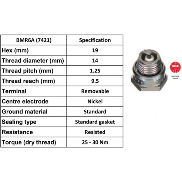 SPARK PLUG BMR6A image