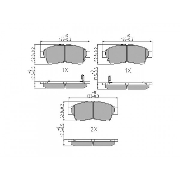 BRK PAD SET FT TOYOTA 89-02 image