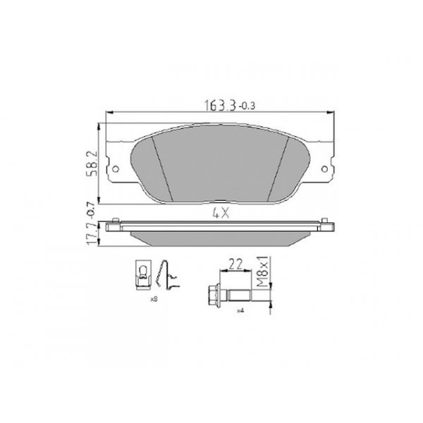 Brake Pad Set - Disc Brake Jaguar 99-07 image