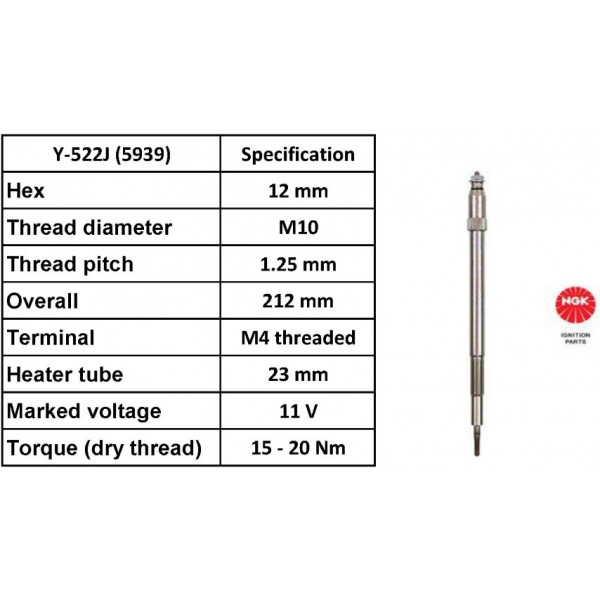 Glow Plug Nissan Renault 00-10 image