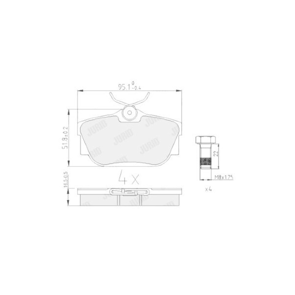 BRK PAD SET R VW 90-03 image