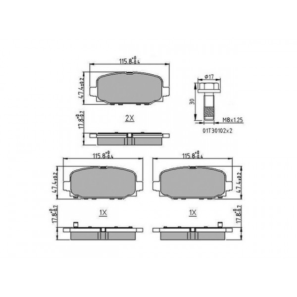 Brake Pad Set - Disc Brake Jeep 16-26 image