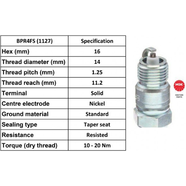 SPARK PLUG BPR4FS image