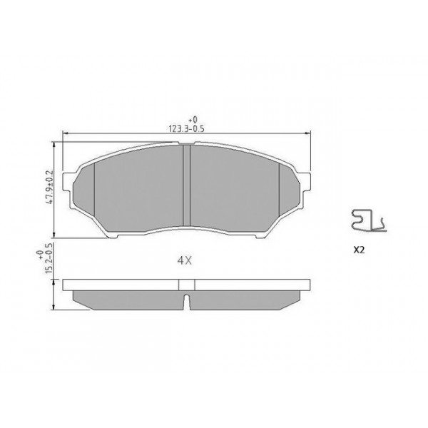 BRK PAD SET FT MITSUBISHI 94-12 image