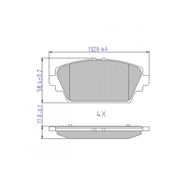 BRK PAD SET FT NISSAN 00-11 image