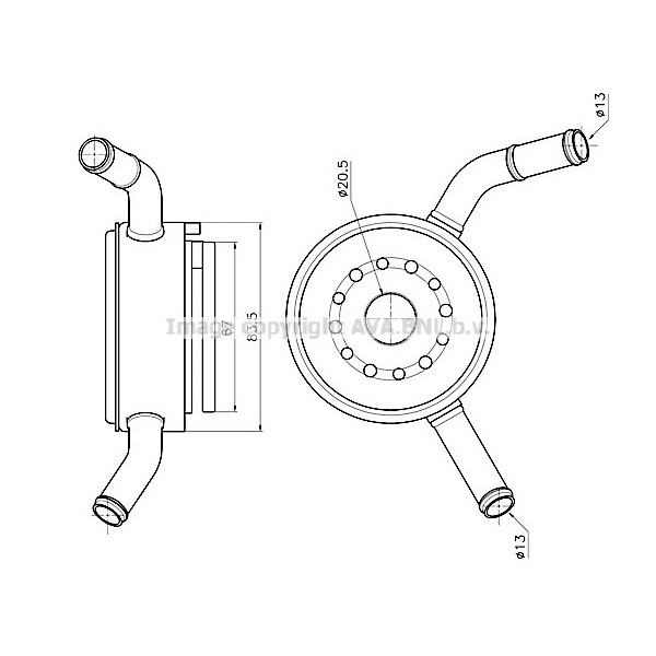 OIL COOLER NISS JUKE QASHQAI 10-20 image