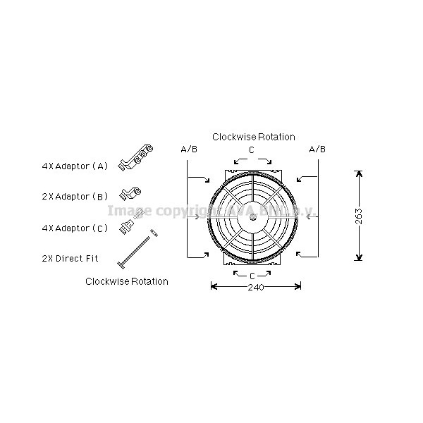 CLG FAN 12 VOLT UNIVERSAL 9IN image