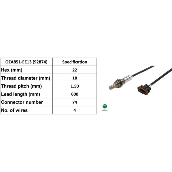 NTK Lambda Sensor (Front, Rear) image