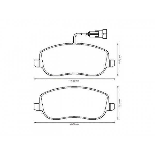 BRK PAD SET FT FIAT PEUGEOT 00-11 image