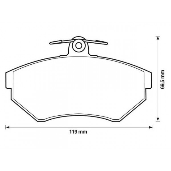 BRK PAD SET FT AUDI SEAT VW 94-02 image