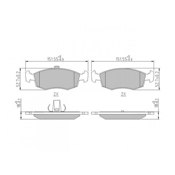 BRK PAD SET FT FIAT 96-14 image