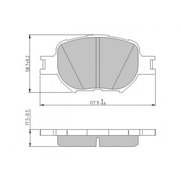 BRK PAD SET FT TOYOTA 98-08 image