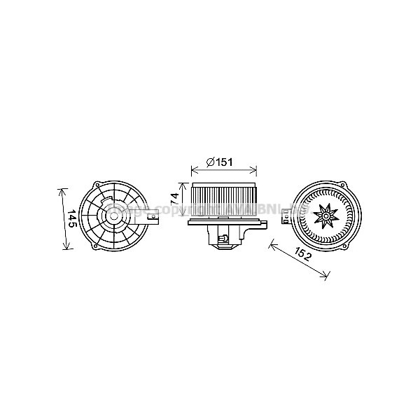 HEAT BLOWER R KIA SEDONA 06-13 image