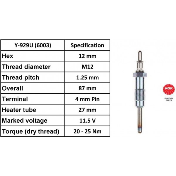 Glow Plug Daewoo Mercedes 95-10 image