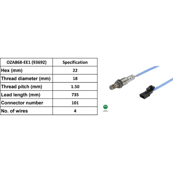 LAMBDA SENSOR R RENA CLIO KANGOO 03-19 image