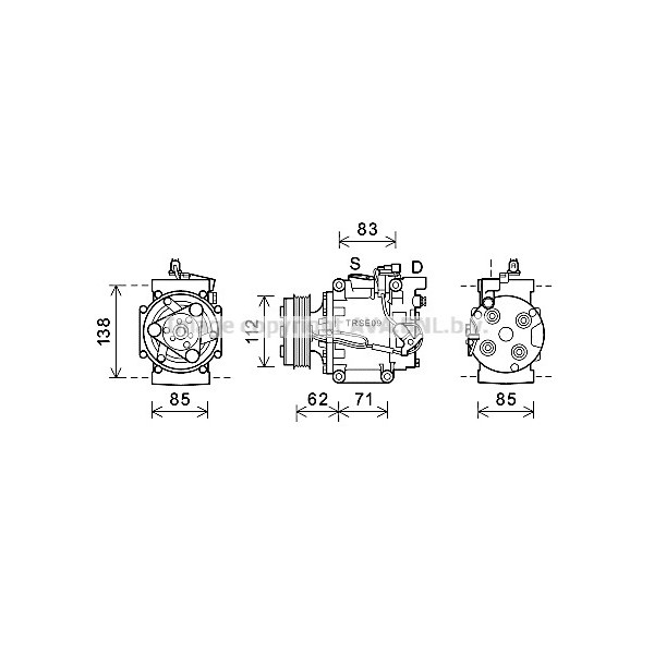 CMPRSSR HOND CIVIC 12-17 image