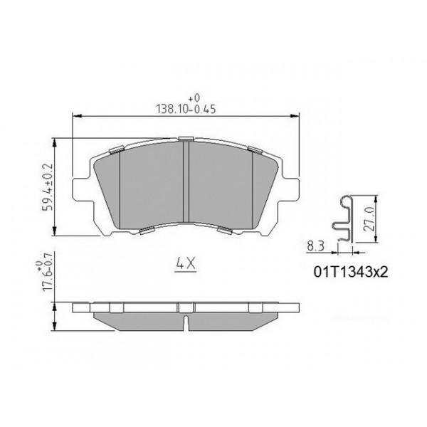 BRK PAD SET FT SUBARU 94-09 image