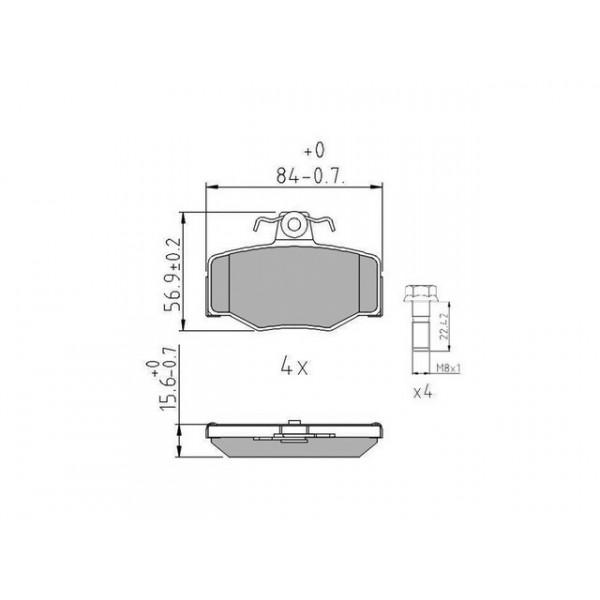BRK PAD SET R NISSAN 90-07 image