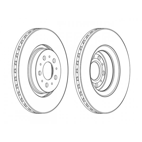 SGL BRK DISC FT VOLV S60 V70 98-10 image