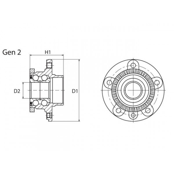 Wheel Bearing Kit Audi Seat Skoda VW 99-22 image
