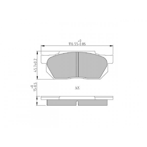 BRK PAD SET FT HONDA 83-95 image