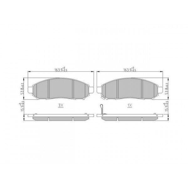 BRK PAD SET FT NISSAN 05-22 image