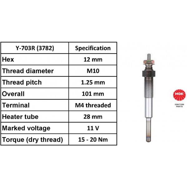 Glow Plug Daihatsu Toyota 82-97 image