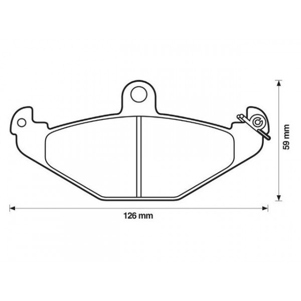 BRK PAD SET R CHRYSLER DODGE RENAULT TESLA 86-16 image