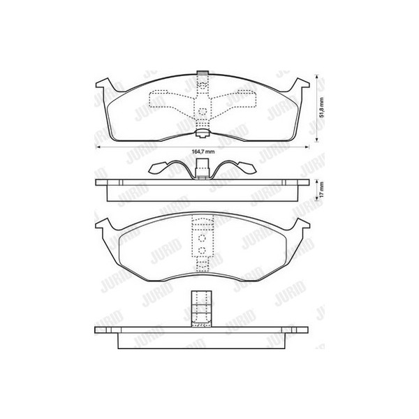 BRK PAD SET FT CHRYSLER DODGE 89-07 image