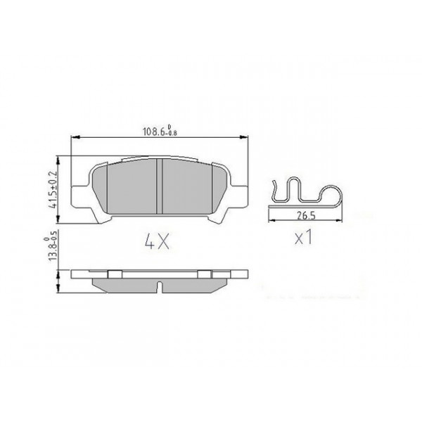 BRK PAD SET R SUBARU 94-09 image