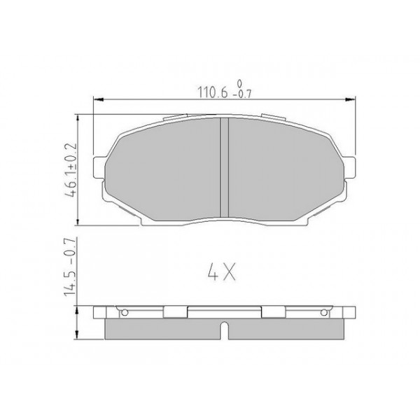 BRK PAD SET FT ISUZU MAZDA 90-98 image