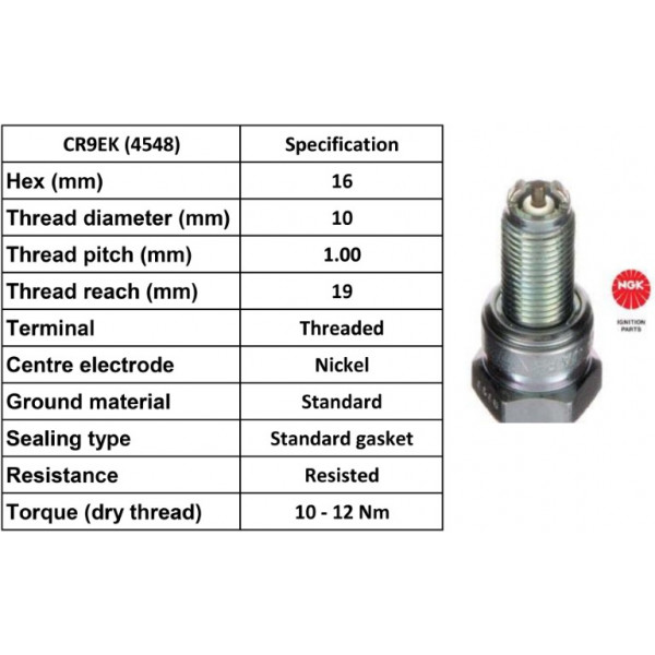 SPARK PLUG CR9EK image