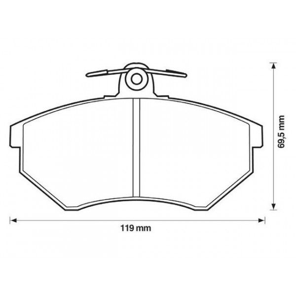 BRK PAD SET FT AUDI SEAT VW 77-04 image