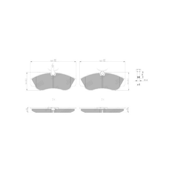 BRK PAD SET FT CITRO?N FIAT PEUGEOT 94-06 image