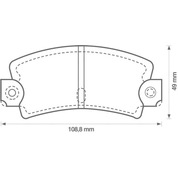 BRK PAD SET R DACIA FIAT LOTUS RENAULT TALBOT 69-03 image
